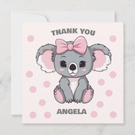 Rosa Baby Koala Bear Tack Kort