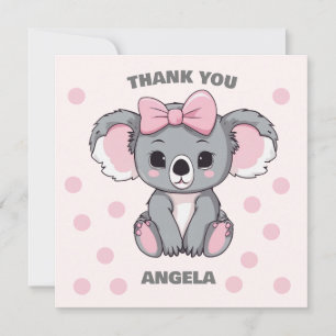 Rosa Baby Koala Bear Tack Kort