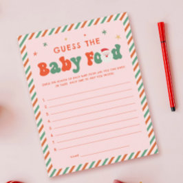 Rosa Baby Matchkort för babyskor i julklapp Inbjudningar