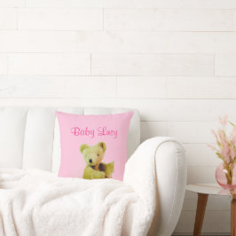 Rosa Baby Nalle Dekorativ kudde