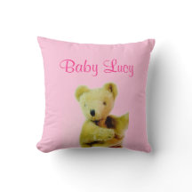 Rosa Baby Nalle Dekorativ kudde