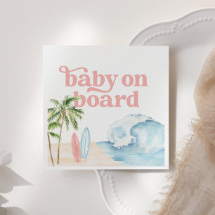 Rosa Baby ombord på Surfan Beach Babykläder Pappersservett