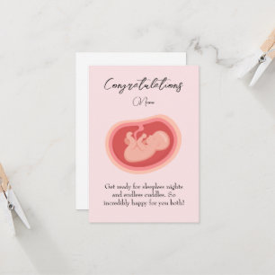 Rosa Baby på kortet för Grattisar