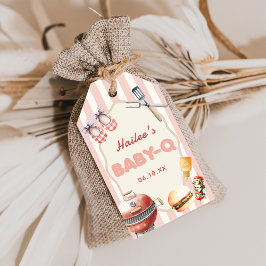 Rosa Baby-Q Baby Shower Gift-Märkre Presentetikett