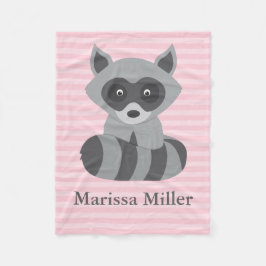 Rosa Baby Raccoon Fleecefilt