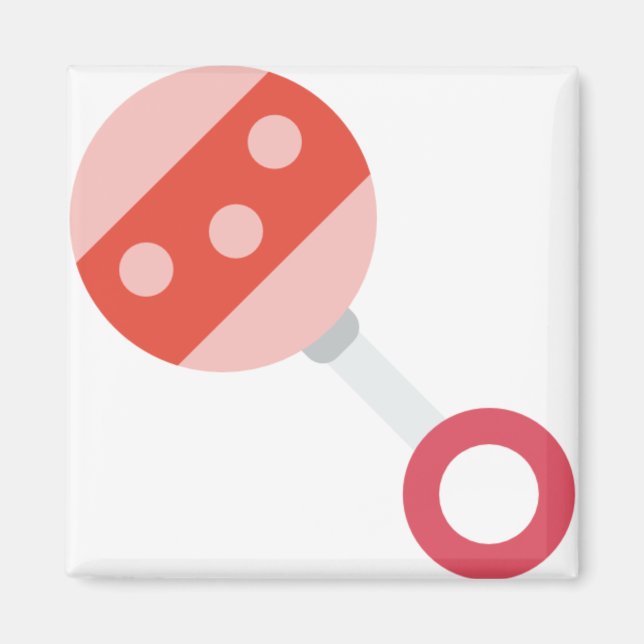 rosa baby rattle magnet (Framsidan)