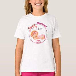 Rosa baby shower, babyflicka shower t shirt