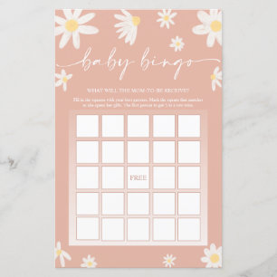 Rosa Baby Shower Bingo Game