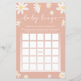 Rosa Baby Shower Bingo-spel