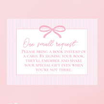 Rosa baby shower-bok med rosett