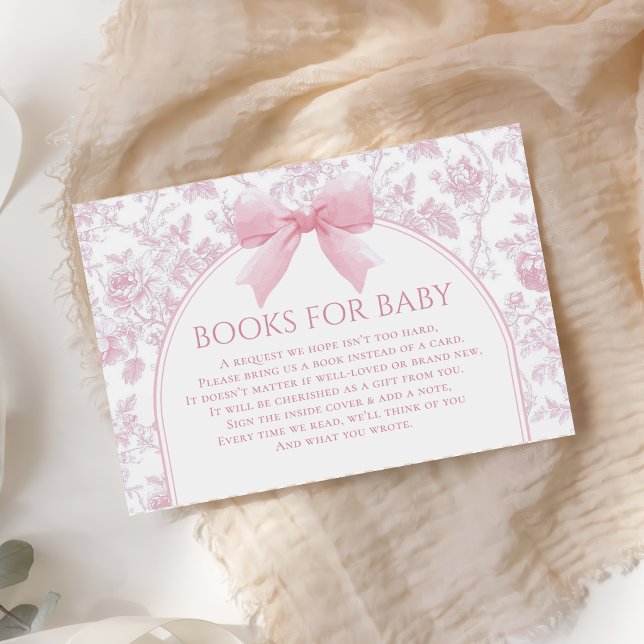 Rosa baby shower-bok önskemål bifogad kort (Skapare uppladdad)