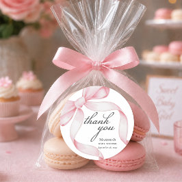 Rosa baby shower-dekoration runt klistermärke
