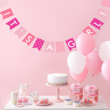 Rosa Baby Shower Det är en flicka