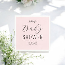 Rosa Baby Shower Elegant Pappersservett