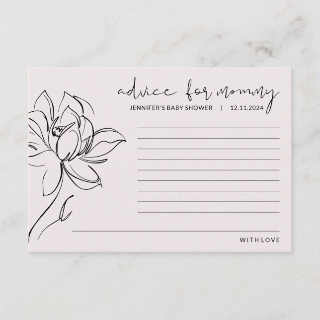  Rosa Baby Shower Flower Advice for Mor Rådkort (Framsida)