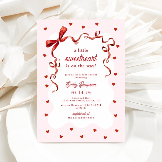 Rosa baby shower för lilla älskling inbjudningar (Skapare uppladdad)
