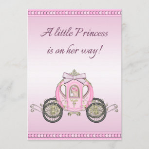 Rosa baby shower för Princess Arbeta som Inbjudningar