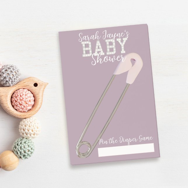 Rosa Baby Shower Game Pin the Diaper Notes Post-it Block (Pin the Diaper on the baby in a safe way using these post it notes. Just add your name)