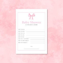 Rosa Baby Shower Hopp & önskningar för Baby – Utsk Brevhuvud