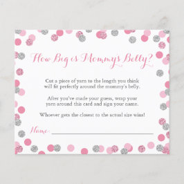 Rosa Baby Shower Hur Stor är Mamma:s Mage Lek
