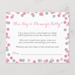 Rosa Baby Shower Hur Stor är Mamma:s Mage Lek