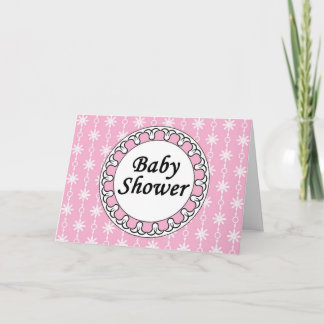 Rosa Baby Shower-inbjudan, flicka Inbjudan