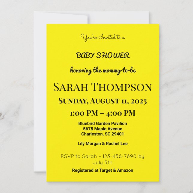  Rosa Baby Shower-inbjudan för en pojke Inbjudningar (Framsida)