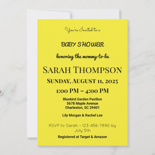  Rosa Baby Shower-inbjudan för en pojke Inbjudningar (Framsida)