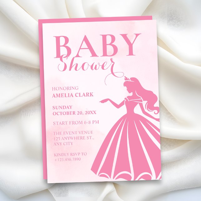 Rosa baby shower inbjudningar (Skapare uppladdad)