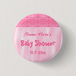 Rosa baby shower knapp