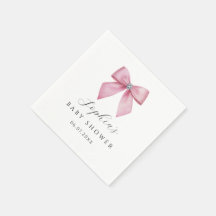 Rosa baby shower med rosett