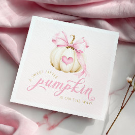 Rosa Baby Shower Napk är på väg. Pappersservett