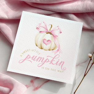 Rosa Baby Shower Napk är på väg. Pappersservett