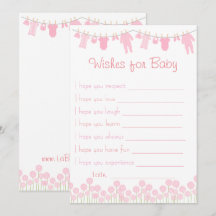 Rosa Baby Shower Önskemål för Baby-spel