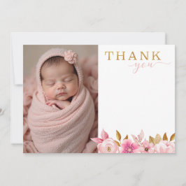 Rosa Baby Shower Photo tackto You Card Tack Kort