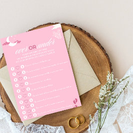 rosa Baby Shower-spel över eller under?