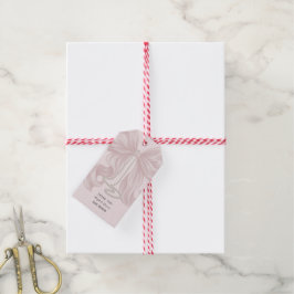 Rosa baby shower tack för tack presentetikett