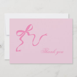 Rosa baby shower tackkort för tack kort