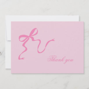 Rosa baby shower tackkort för tack kort
