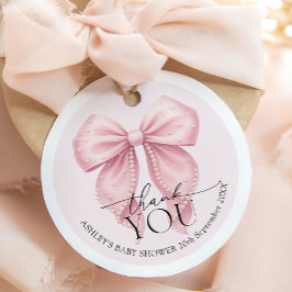 Rosa baby shower tacksamhetspresentkort gåvor etiketter