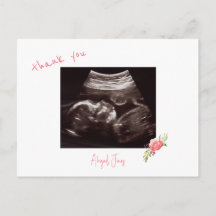 Rosa Baby Shower Ultrasound Cute Font Tack
