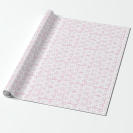 Rosa Baby Shower Vacker Flicka FlowerPattern Presentpapper