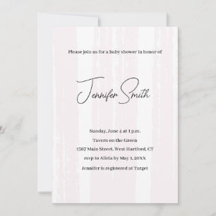 ROSA BABY SHOWER-vykort Julkort
