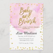 Rosa baby showerfrunchinbjudan