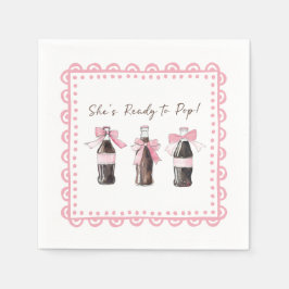 Rosa Baby Soda redo att POPpa Pappersservett