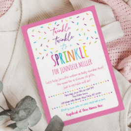 Rosa Baby Sprinkle Inbjudningar