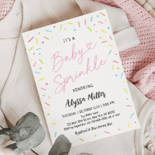 Rosa Baby Sprinkle Inbjudningar
