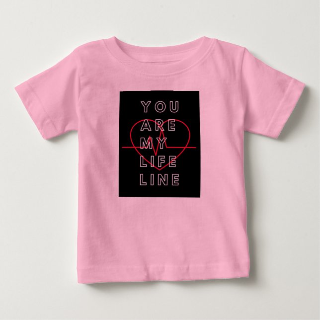 Rosa baby t-skjorta t shirt (Framsida)