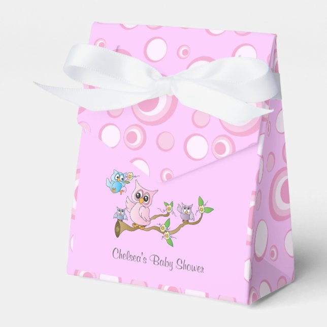 Rosa Baby Ugglis | Duschtema Presentaskar (Framsidan Sidan)