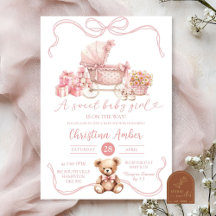 Rosa babybaskettjejgavfest för flickor